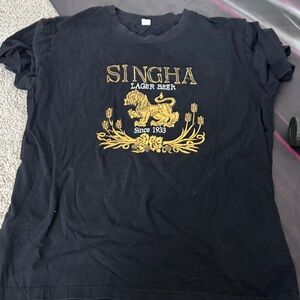 Singha Lager Beer Black T-Shirt